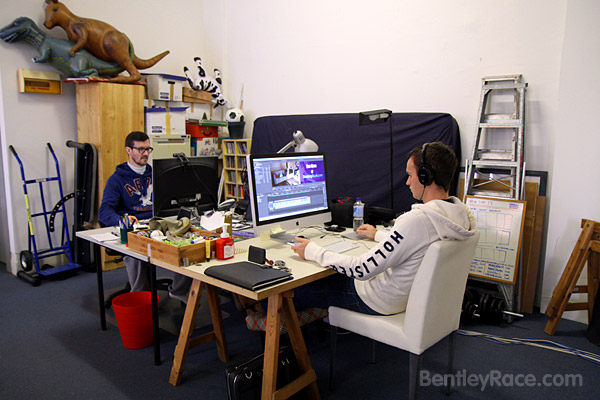 BentleyRace office with Ben and Zac
